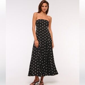A&F Clasp Back Polka Dot Midi Dress